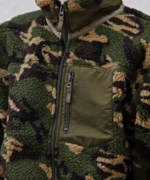 LUXSTYLE(ラグスタイル)の「シープボアフリースレトロジャケット(ブルゾン・メンズ・ベージュ/アイボリー・M/L/XL)」の21枚目の写真