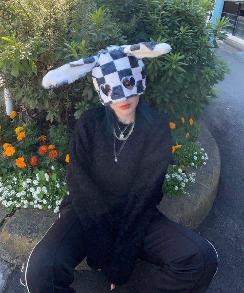 XU（エックスユー）の「【XU/エックスユー】poodle knit/プードルニット シンプルニット ビッグサイズ オーバーサイズニット（ニット/セーター・メンズ・グレー/ブラック・ONE SIZE）」の14枚目の写真