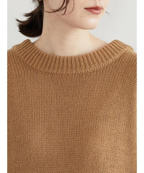 Green　Parks（グリーンパークス）の「厚みバックリボンチュニック＊（ニット/セーター・レディース・チャコールグレー/パープル/カーキ/キャメル・FREE）」の19枚目の写真