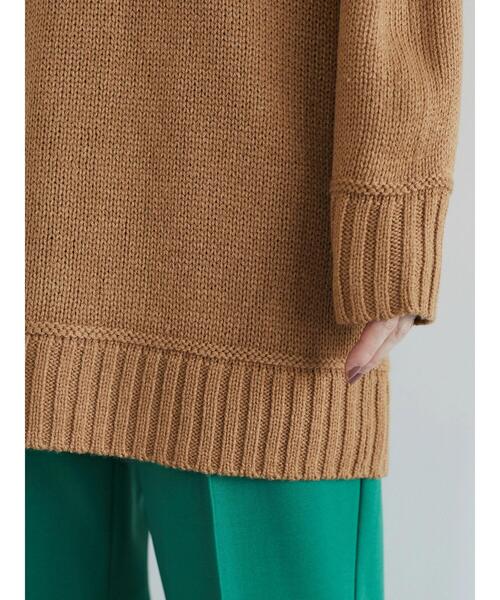 Green　Parks（グリーンパークス）の「厚みバックリボンチュニック＊（ニット/セーター・レディース・チャコールグレー/パープル/カーキ/キャメル・FREE）」の14枚目の写真