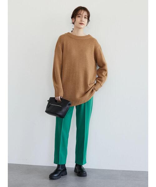 Green　Parks（グリーンパークス）の「厚みバックリボンチュニック＊（ニット/セーター・レディース・チャコールグレー/パープル/カーキ/キャメル・FREE）」の17枚目の写真