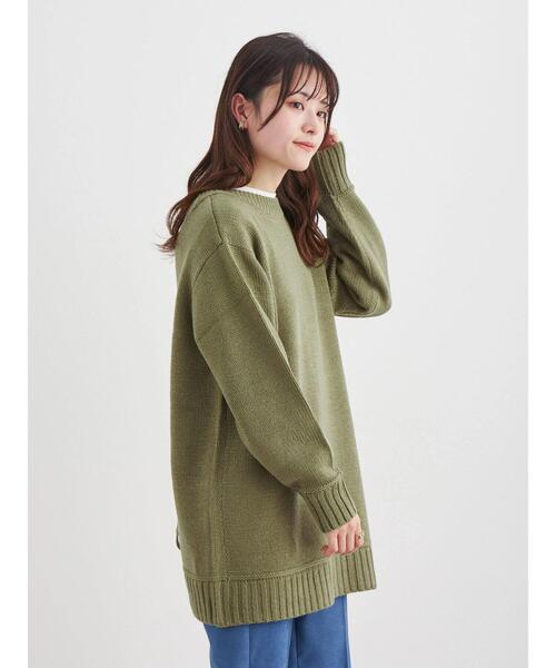 Green　Parks（グリーンパークス）の「厚みバックリボンチュニック＊（ニット/セーター・レディース・チャコールグレー/パープル/カーキ/キャメル・FREE）」の18枚目の写真