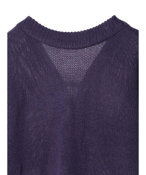 Green　Parks（グリーンパークス）の「厚みバックリボンチュニック＊（ニット/セーター・レディース・チャコールグレー/パープル/カーキ/キャメル・FREE）」の7枚目の写真