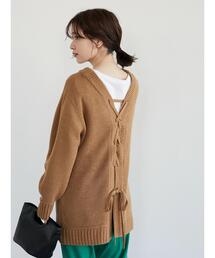 Green　Parks | 厚みバックリボンチュニック＊(ニット/セーター)