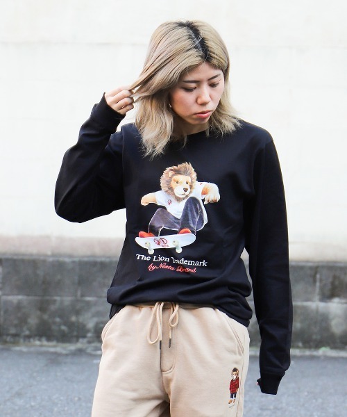 NESTA BRAND(ネスタブランド)の「JPN加工スケートネスタライオンロンTEE(Tシャツ/カットソー・メンズ・ホワイト/ブラック・XXL/M/L/XL/S)」の2枚目の写真