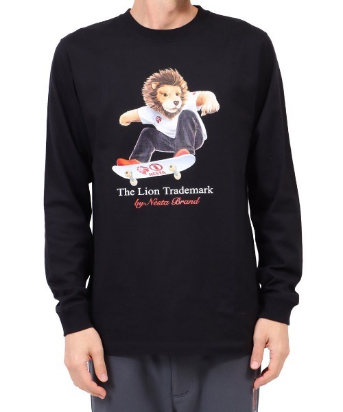 NESTA BRAND(ネスタブランド)の「JPN加工スケートネスタライオンロンTEE(Tシャツ/カットソー・メンズ・ホワイト/ブラック・XXL/M/L/XL/S)」の9枚目の写真