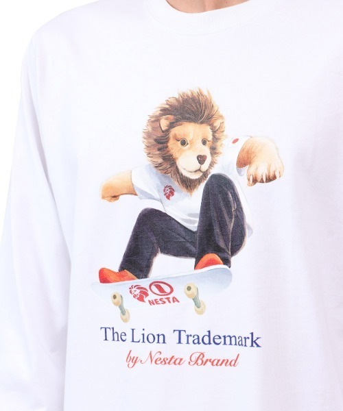 NESTA BRAND(ネスタブランド)の「JPN加工スケートネスタライオンロンTEE(Tシャツ/カットソー・メンズ・ホワイト/ブラック・XXL/M/L/XL/S)」の15枚目の写真