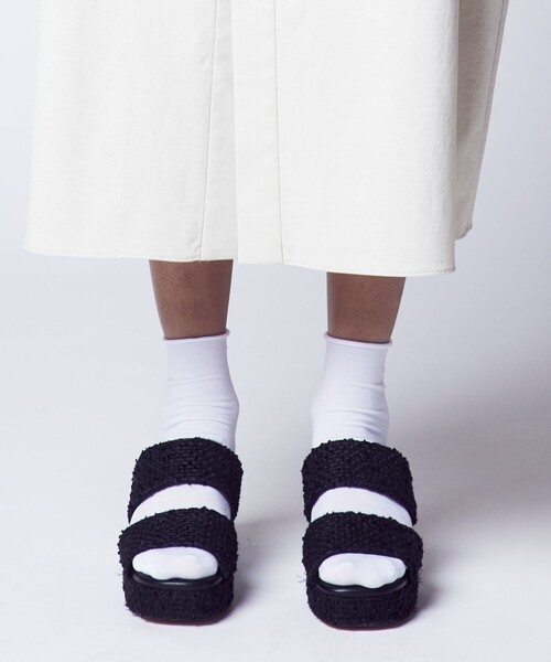 ODETTE E ODILE（オデットエオディール）の「プラットフォーム2ベルト サンダル55（サンダル・レディース・ブラック/ブラウン/クリーム・23cm/24cm/23.5cm/24.5cm/22.5cm/22cm）」の11枚目の写真