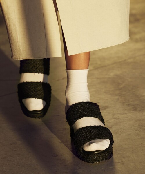 ODETTE E ODILE（オデットエオディール）の「プラットフォーム2ベルト サンダル55（サンダル・レディース・ブラック/ブラウン/クリーム・23cm/24cm/23.5cm/24.5cm/22.5cm/22cm）」の15枚目の写真