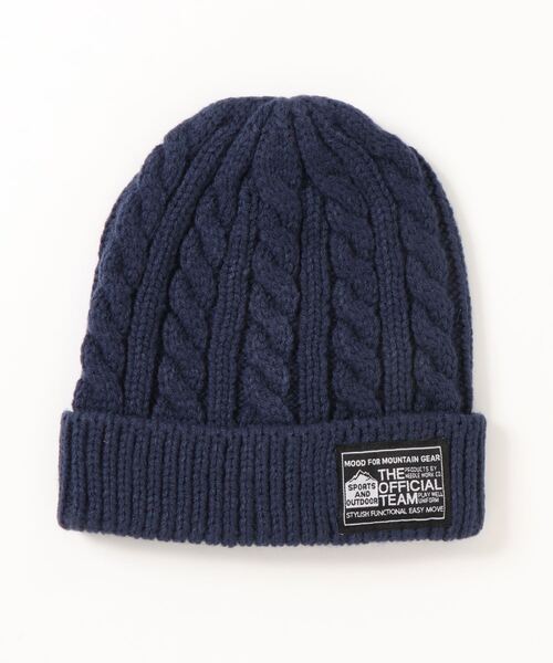 OFFICIAL TEAM（オフィシャルチーム）の「STANDARD KNIT CAP（ニットキャップ/ビーニー・キッズ・ネイビー/グレー/レッド/オレンジ/グリーン/ブラック・M/S/L）」の4枚目の写真