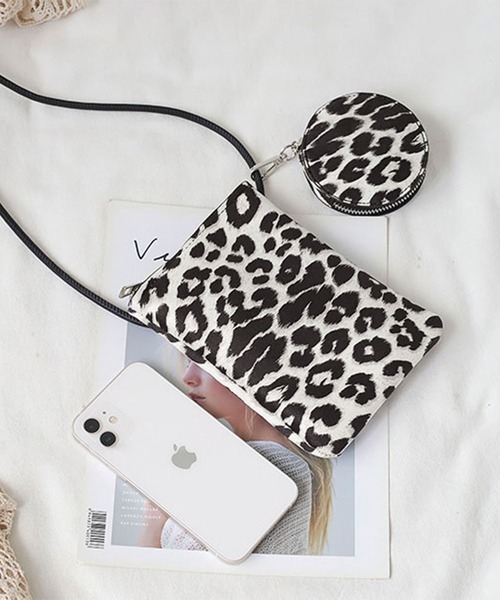 me+em select(ミームセレクト)の「【 ゼブラ / レオパード 】まるポーチ付きスクエアショルダーバッグ(ショルダーバッグ・レディース・ブラック/グレー/ブラウン/ブラック系/ブラウン系・FREE)」の14枚目の写真