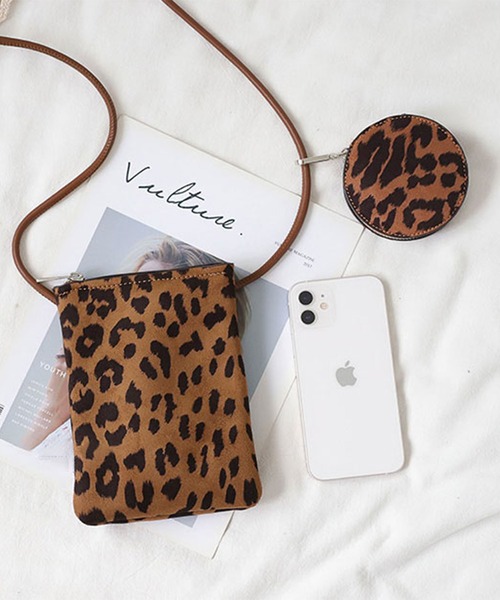 me+em select(ミームセレクト)の「【 ゼブラ / レオパード 】まるポーチ付きスクエアショルダーバッグ(ショルダーバッグ・レディース・ブラック/グレー/ブラウン/ブラック系/ブラウン系・FREE)」の9枚目の写真