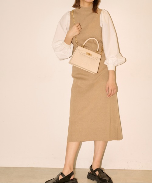 FREE'S MART（フリーズマート）の「◆ミニフラップバッグ（ハンドバッグ・レディース・ブラック/ホワイト系その他/パープル/グレー・ﾌﾘ-）」の11枚目の写真