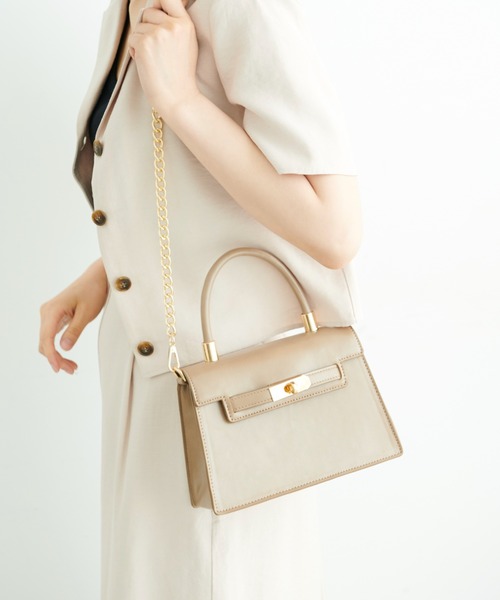 FREE'S MART（フリーズマート）の「◆ミニフラップバッグ（ハンドバッグ・レディース・ブラック/ホワイト系その他/パープル/グレー・ﾌﾘ-）」の12枚目の写真