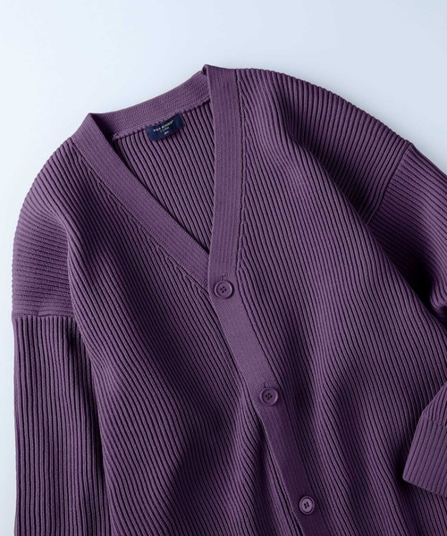 BACK NUMBER（バックナンバー）の「【BACK NUMBER】ビッグサイズニットカーディガン（カーディガン/ボレロ・メンズ・ブルー/ベージュ/グリーン/パープル/ケリー/イエロー/ホワイト/オレンジ・M/L）」の6枚目の写真