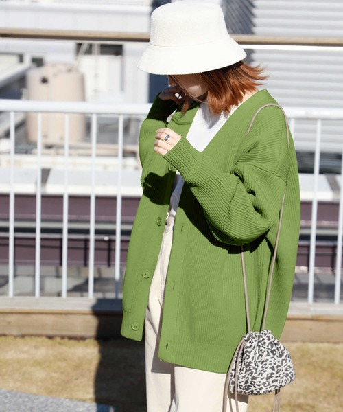 BACK NUMBER（バックナンバー）の「【BACK NUMBER】ビッグサイズニットカーディガン（カーディガン/ボレロ・メンズ・ブルー/ベージュ/グリーン/パープル/ケリー/イエロー/ホワイト/オレンジ・M/L）」の16枚目の写真