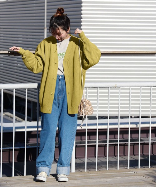 BACK NUMBER（バックナンバー）の「【BACK NUMBER】ビッグサイズニットカーディガン（カーディガン/ボレロ・メンズ・ブルー/ベージュ/グリーン/パープル/ケリー/イエロー/ホワイト/オレンジ・M/L）」の20枚目の写真