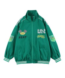 HOOK（フック）の「【HOOK】アメカジワッペン刺繍レーシングブルゾンジャケット（ブルゾン）」