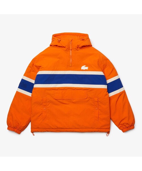 LACOSTE L!VE(ラコステライブ)の「LACOSTE L!VE ボーダープリントアノラック(カバーオール・メンズ・オレンジ・46/48/52/50)」の5枚目の写真