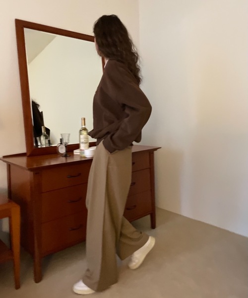 Didot.showroom(ディドット ショールーム)の「challenge kimo mtm / 裏起毛ロゴスウェットトレーナー(スウェット・レディース・ブラウン/ブルー/オートミール・FREE)」の21枚目の写真