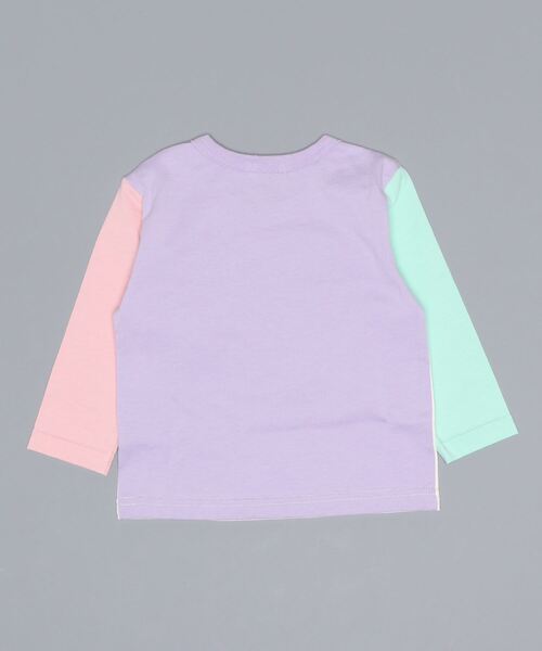 BABYDOLL（ベビードール）の「クレイジー 切替 ロンT 6362K（Tシャツ/カットソー・キッズ・パープル/チャコールグレー・110cm/130cm/140cm/120cm/90cm/100cm/80ｃｍ）」の3枚目の写真