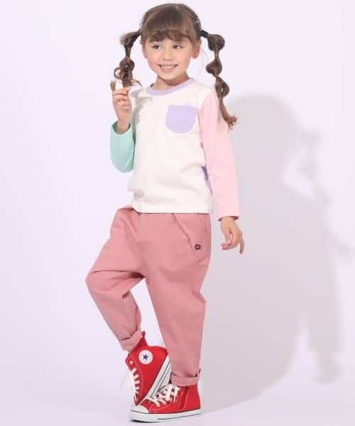 BABYDOLL（ベビードール）の「クレイジー 切替 ロンT 6362K（Tシャツ/カットソー・キッズ・パープル/チャコールグレー・110cm/130cm/140cm/120cm/90cm/100cm/80ｃｍ）」の10枚目の写真