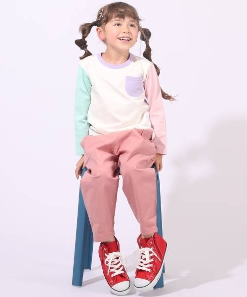 BABYDOLL（ベビードール）の「クレイジー 切替 ロンT 6362K（Tシャツ/カットソー・キッズ・パープル/チャコールグレー・110cm/130cm/140cm/120cm/90cm/100cm/80ｃｍ）」の11枚目の写真