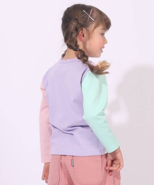 BABYDOLL（ベビードール）の「クレイジー 切替 ロンT 6362K（Tシャツ/カットソー・キッズ・パープル/チャコールグレー・110cm/130cm/140cm/120cm/90cm/100cm/80ｃｍ）」の14枚目の写真