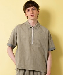 FACTOTUM | 【FACTOTUM】コンフォートミニチェックパジャマジップポロシャツ(Tシャツ/カットソー)