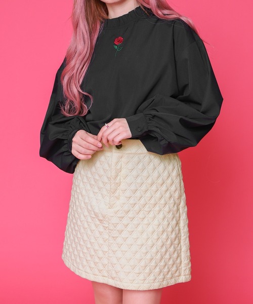 PairPair(ペアペア)の「ローズ刺繍ブラウス(シャツ/ブラウス・レディース・ブラック/オフホワイト・FREE)」の9枚目の写真