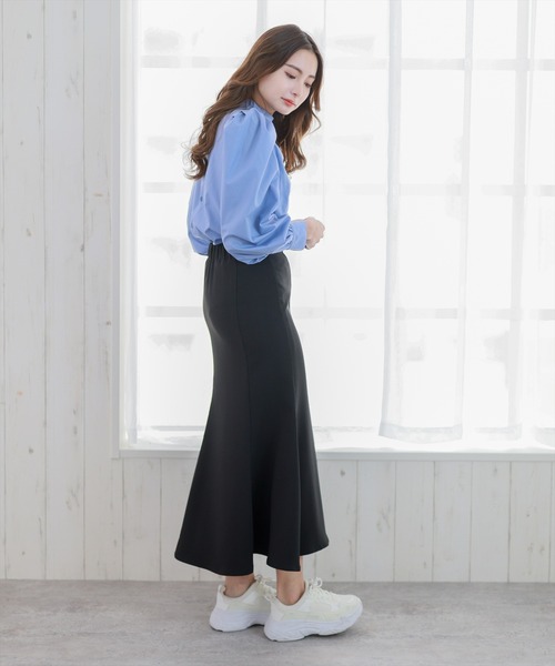 clear(クリア)の「長袖フロントシャーリングデザインブラウス≪2022SS新作≫(シャツ/ブラウス・レディース・ブラック/ブルー/ホワイト・F)」の21枚目の写真