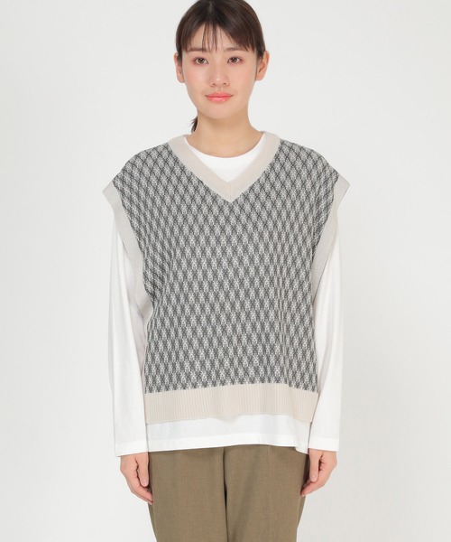 ikka（イッカ）の「【Sサイズ WEB限定】サイドリボンVネック