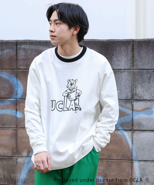 SENSE OF PLACE by URBAN RESEARCH（センスオブプレイスバイアーバンリサーチ）の「『ユニセックス』『別注』UCLAカレッジロゴロングTシャツ B（Tシャツ/カットソー・メンズ・ホワイト・MEDIUM/LARGE/X-LARGE）」の2枚目の写真