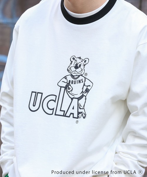 SENSE OF PLACE by URBAN RESEARCH（センスオブプレイスバイアーバンリサーチ）の「『ユニセックス』『別注』UCLAカレッジロゴロングTシャツ B（Tシャツ/カットソー・メンズ・ホワイト・MEDIUM/LARGE/X-LARGE）」の5枚目の写真
