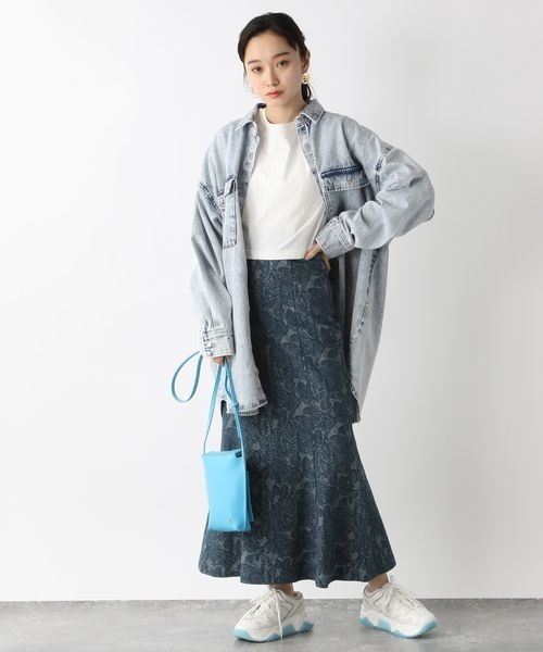 JEANASIS（ジーナシス）の「マルチガラジャガードマーメイドスカート/271050（スカート・レディース・パープル系その他/ベージュ系その他/ブルー系その他/グリーン系その他・SMALL/MEDIUM）」の16枚目の写真