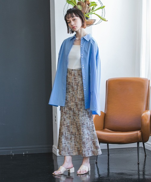 JEANASIS（ジーナシス）の「マルチガラジャガードマーメイドスカート/271050（スカート・レディース・パープル系その他/ベージュ系その他/ブルー系その他/グリーン系その他・SMALL/MEDIUM）」の5枚目の写真