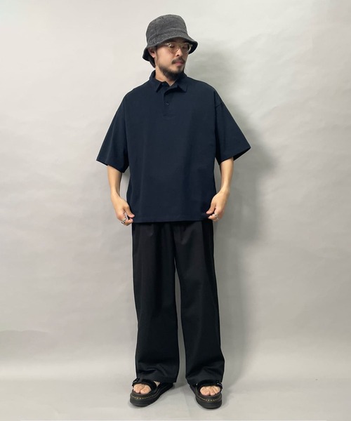 FREAK'S STORE（フリークスストア）の「WEB限定 ビッグシルエット マックスウェイト ポロシャツ/ヘビーウェイト/オーバーサイズポロ（ポロシャツ・メンズ・ダークグリーン/ネイビー/ブラック/グレイッシュベージュ/ホワイト/アッシュグレー・MEDIUM/LARGE/SMALL）」の8枚目の写真