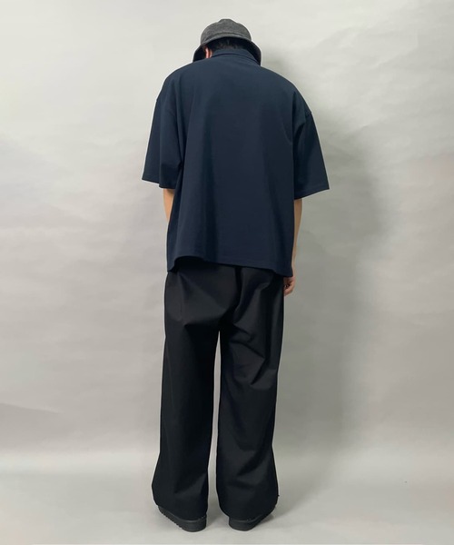 FREAK'S STORE（フリークスストア）の「WEB限定 ビッグシルエット マックスウェイト ポロシャツ/ヘビーウェイト/オーバーサイズポロ（ポロシャツ・メンズ・ダークグリーン/ネイビー/ブラック/グレイッシュベージュ/ホワイト/アッシュグレー・MEDIUM/LARGE/SMALL）」の9枚目の写真