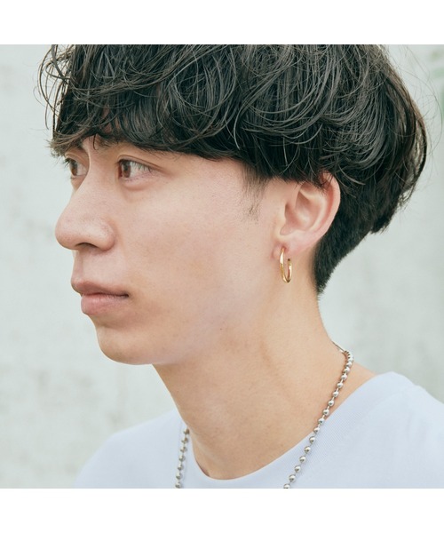 Vaya Con Dios(ヴァヤコンディオス)の「E153 stainless - Hoop pierce(pair)(ピアス(両耳用)・メンズ・シルバー/ゴールド/ブラック・FREE)」の16枚目の写真