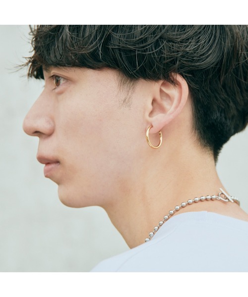 Vaya Con Dios(ヴァヤコンディオス)の「E153 stainless - Hoop pierce(pair)(ピアス(両耳用)・メンズ・シルバー/ゴールド/ブラック・FREE)」の15枚目の写真
