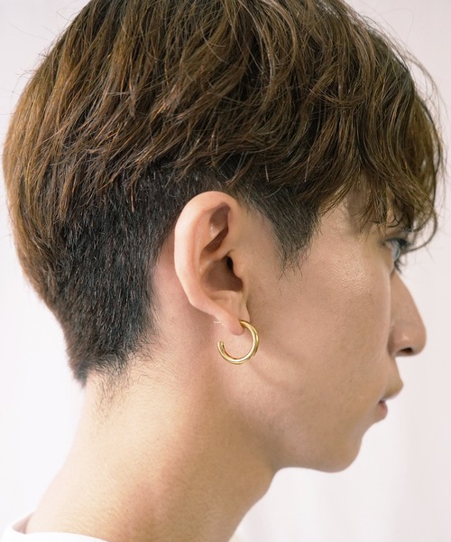 Vaya Con Dios(ヴァヤコンディオス)の「E153 stainless - Hoop pierce(pair)(ピアス(両耳用)・メンズ・シルバー/ゴールド/ブラック・FREE)」の14枚目の写真