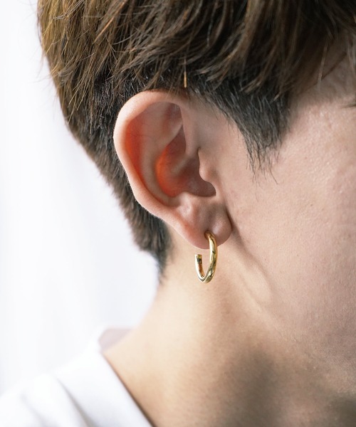 Vaya Con Dios(ヴァヤコンディオス)の「E153 stainless - Hoop pierce(pair)(ピアス(両耳用)・メンズ・シルバー/ゴールド/ブラック・FREE)」の13枚目の写真