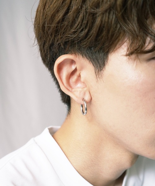 Vaya Con Dios(ヴァヤコンディオス)の「E153 stainless - Hoop pierce(pair)(ピアス(両耳用)・メンズ・シルバー/ゴールド/ブラック・FREE)」の20枚目の写真