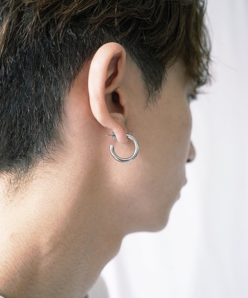 Vaya Con Dios(ヴァヤコンディオス)の「E153 stainless - Hoop pierce(pair)(ピアス(両耳用)・メンズ・シルバー/ゴールド/ブラック・FREE)」の18枚目の写真