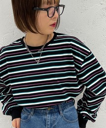 apres jour mignon | マルチボーダーロンT【ZOZOTOWN限定アイテム】(Tシャツ/カットソー)