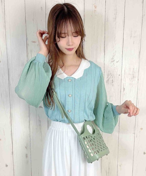 Clice de Paris(クリシェドゥパリス)の「K/異素材TOPS(その他トップス・レディース・ホワイト/ブルー・ONESIZE)」の18枚目の写真