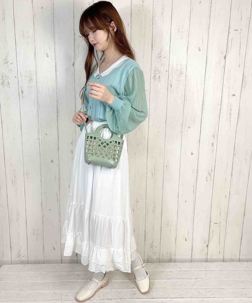 Clice de Paris(クリシェドゥパリス)の「K/異素材TOPS(その他トップス・レディース・ホワイト/ブルー・ONESIZE)」の7枚目の写真