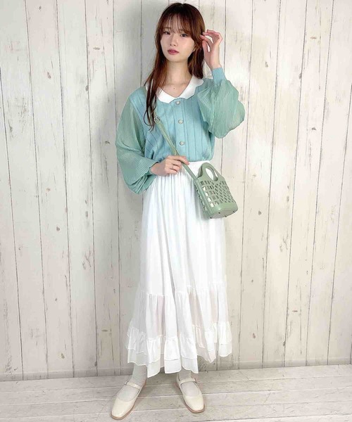 Clice de Paris(クリシェドゥパリス)の「K/異素材TOPS(その他トップス・レディース・ホワイト/ブルー・ONESIZE)」の10枚目の写真