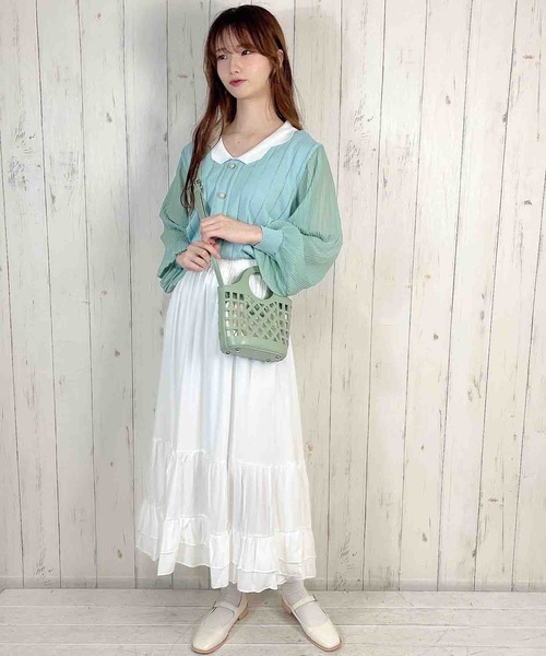 Clice de Paris(クリシェドゥパリス)の「K/異素材TOPS(その他トップス・レディース・ホワイト/ブルー・ONESIZE)」の13枚目の写真