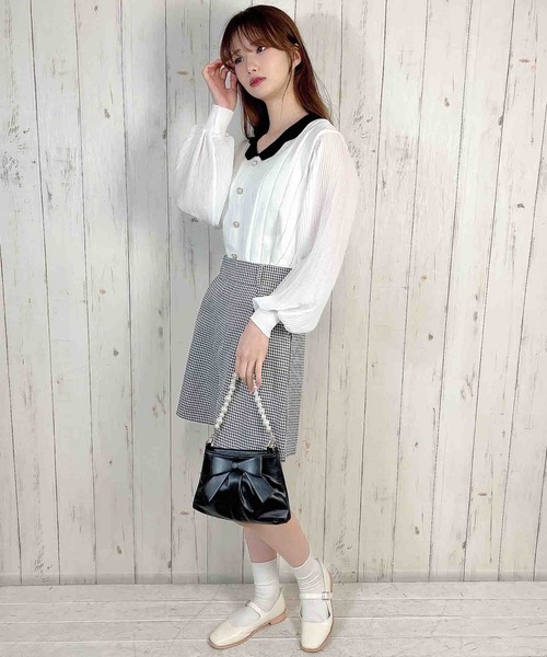 Clice de Paris(クリシェドゥパリス)の「K/異素材TOPS(その他トップス・レディース・ホワイト/ブルー・ONESIZE)」の16枚目の写真